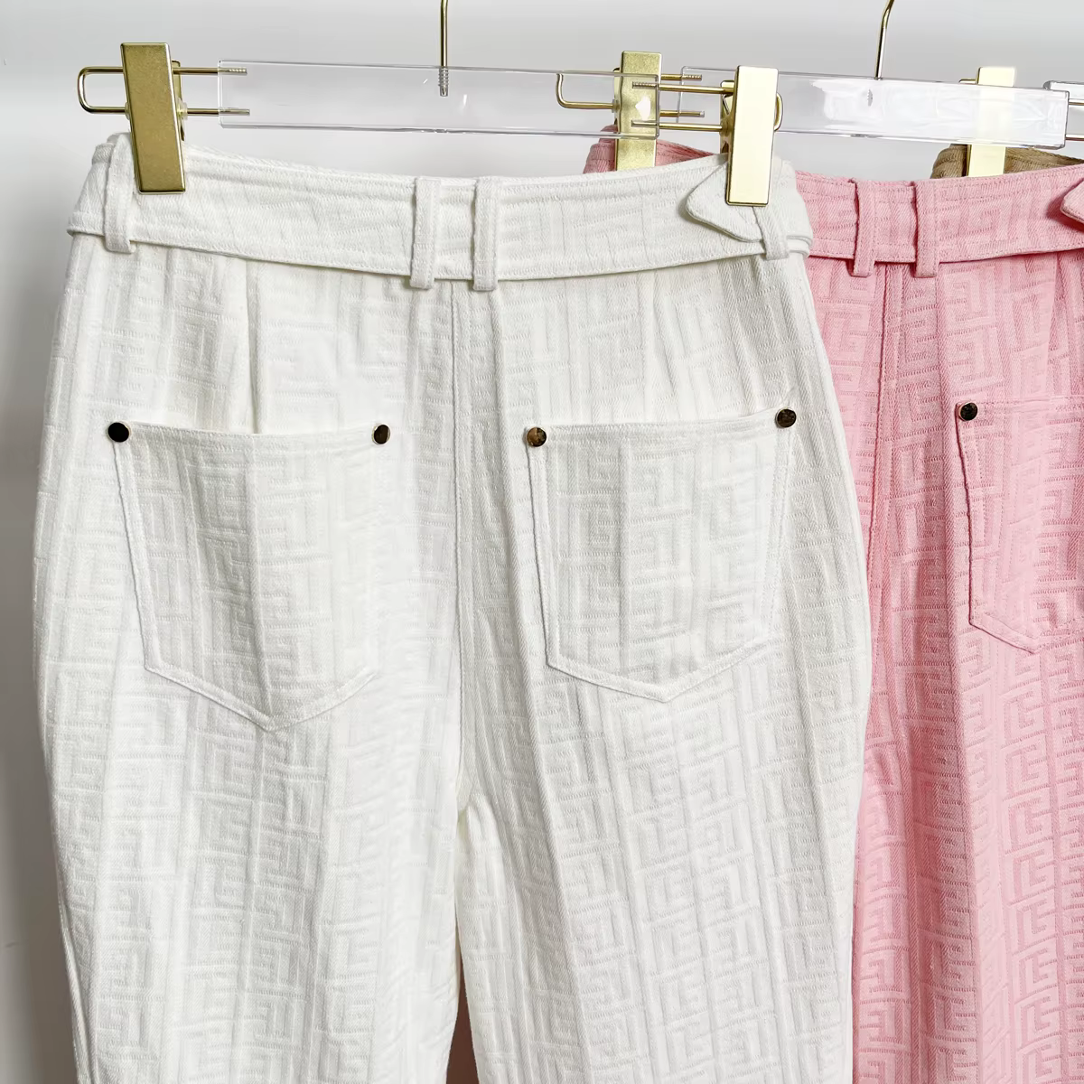 S-3XL printemps et automne nouveau tissu Jacquard de haute qualité avancé tout-assorti pantalon déco