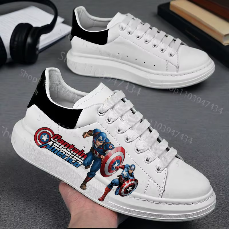 Chaussures de basket populaires pour homme avec impression Avengers, série Captain America, produits