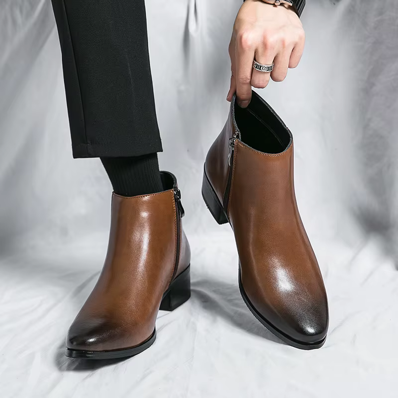 Chaussures pour hommes Chelsea bottes casual affaires rétro bottines homme chaussures de marche chau