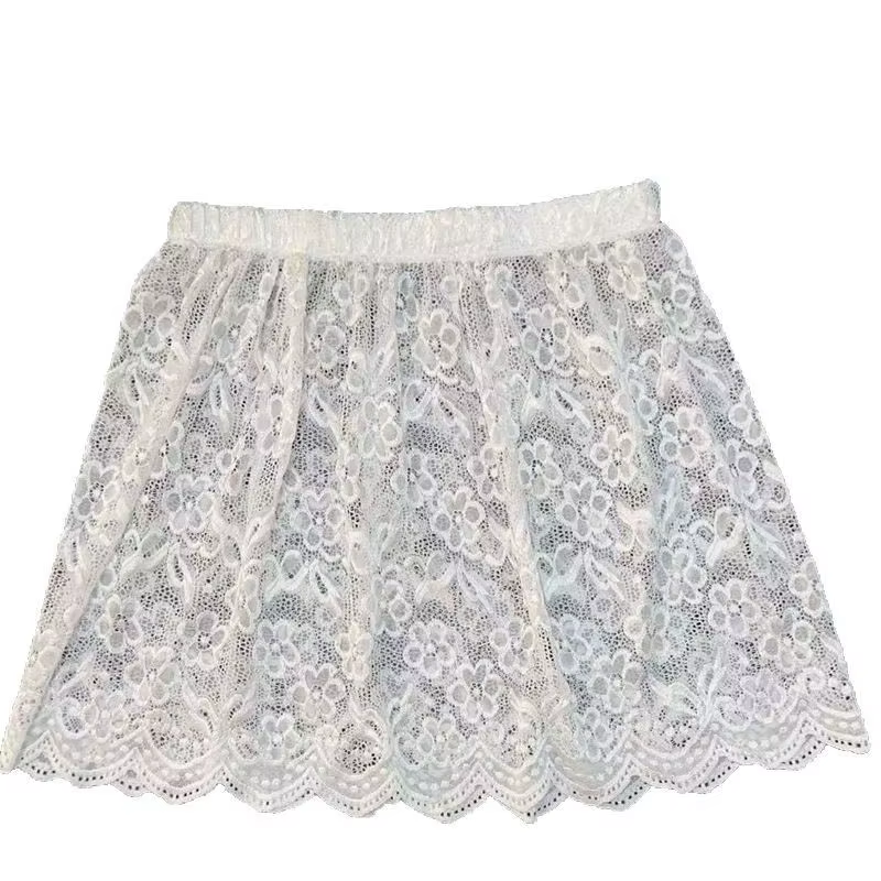 Jupe superposée en dentelle florale exquise, Style fille Mori japonais et coréen, demi-jupe superpos