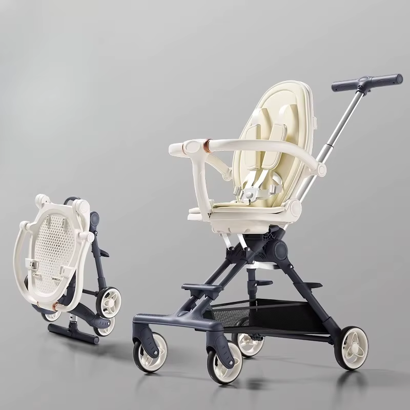 ‌ Poussette réversible ultralégère de 2,9 kg : 360 °   Pneus anti-roulis et anti-crevaison, protecti