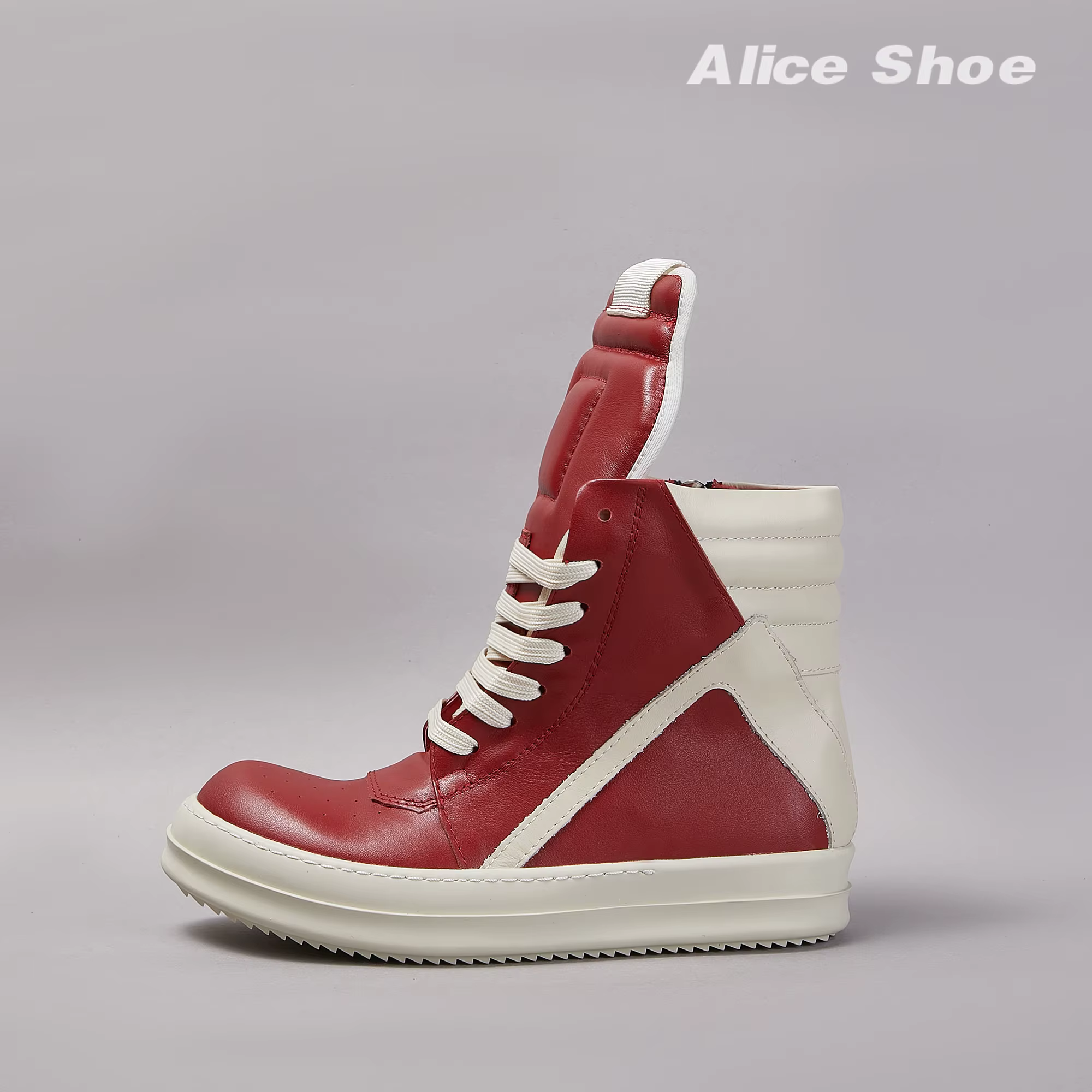 Marque hommes chaussure décontracté haut femmes Sneaker qualité rouge bottine Geobasket cuir fermetu