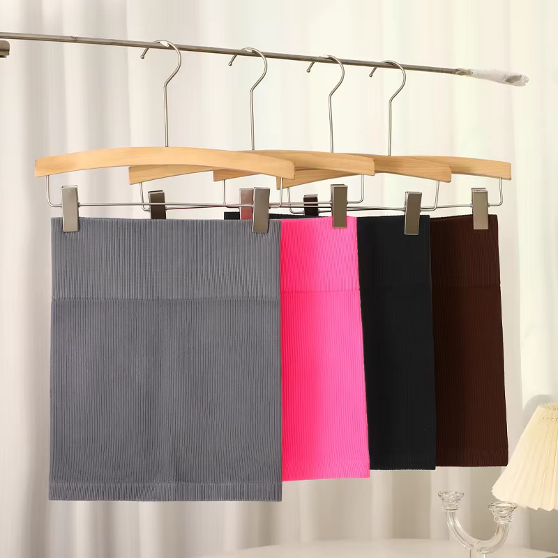 Femmes basique élastique taille haute moulante crayon Mini jupe décontracté été côtelé tricot paquet
