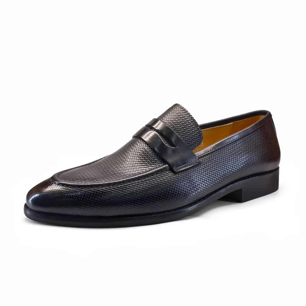 Mocassins confortables en cuir véritable, chaussures décontractées avec semelle en caoutchouc pour h