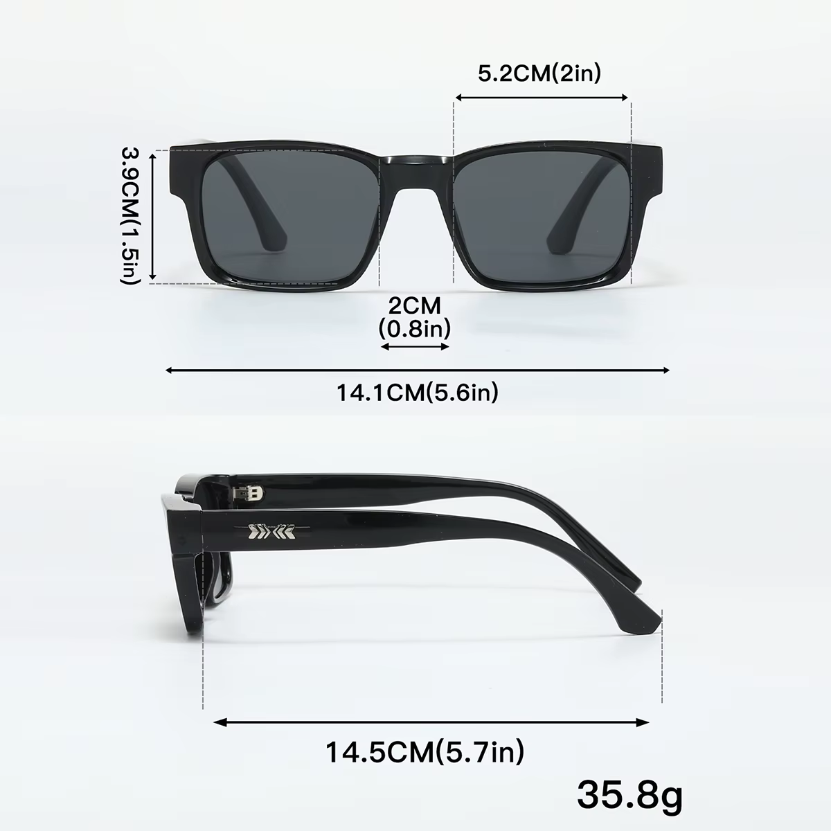Lunettes de soleil polarisées carrées de qualité pour hommes, noyau métallique UV400 unisexe, pour v