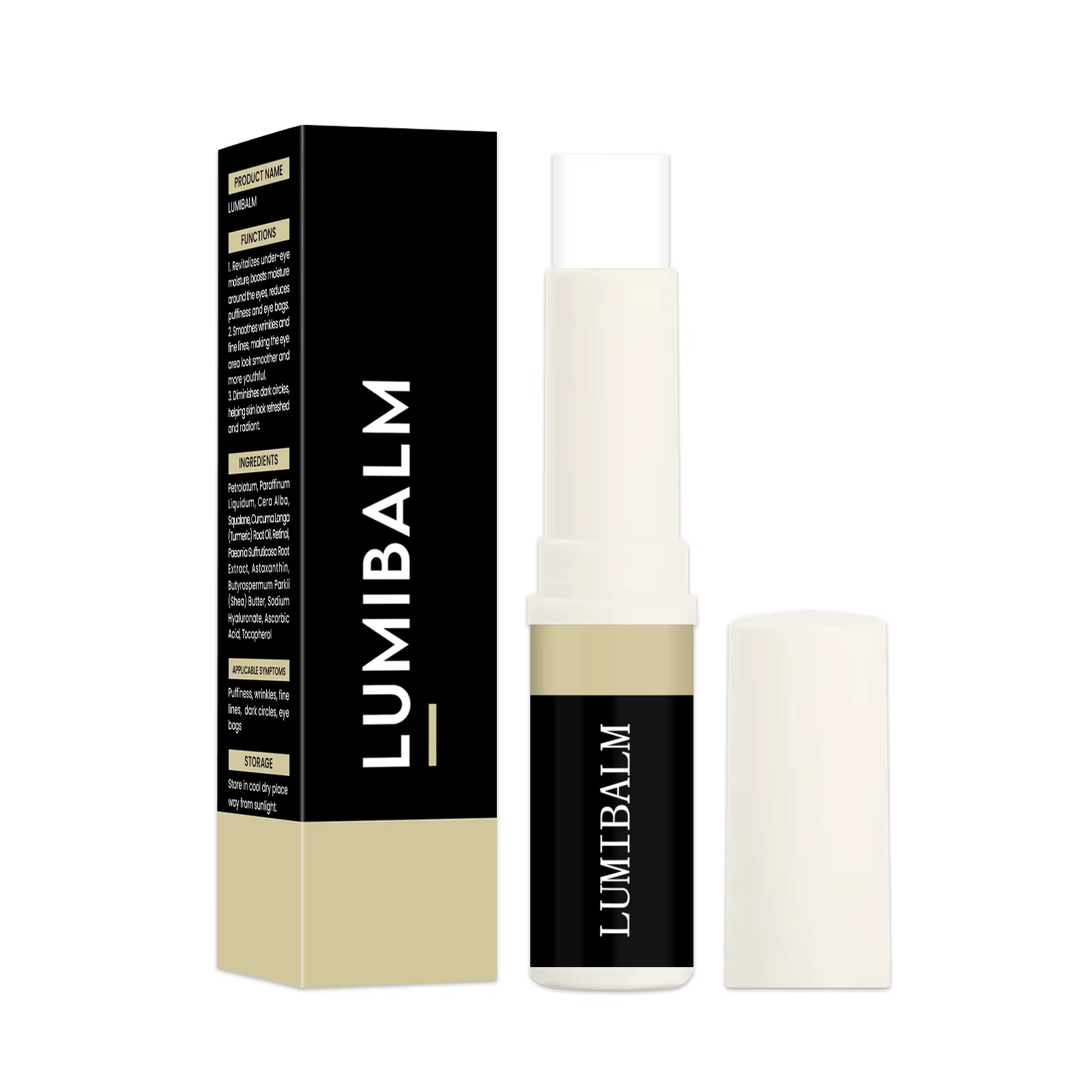 Stick Crème Contour des Yeux Anti-Poches et Anti-Cernes, Nourrit la Peau, Soulage les Cernes et les