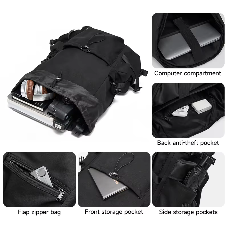 MOYYI sac à dos de voyage en plein air Oxford étanche écoliers mode tendance sac pour hommes Mochila