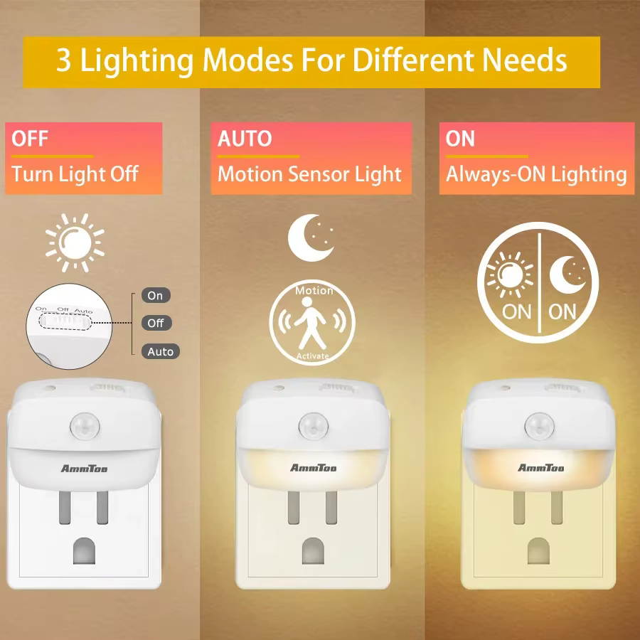 LED veilleuse capteur de mouvement lumière 220V EU Plug In capteur de mouvement intelligent lumière 