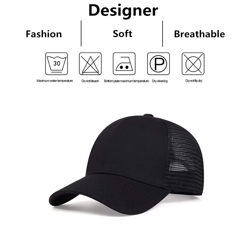 Casquette de Baseball unisexe à 8 lignes sur le bord du chapeau, chapeaux décontractés réglables pou