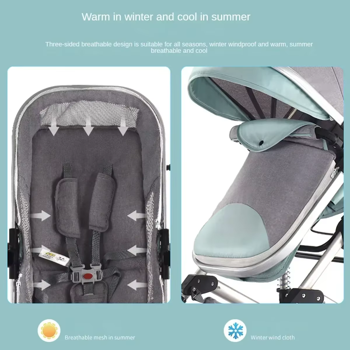 3in1 bébé poussette haute paysage bébé landau portable bébé poussette multifonctionnel nouveau-né la