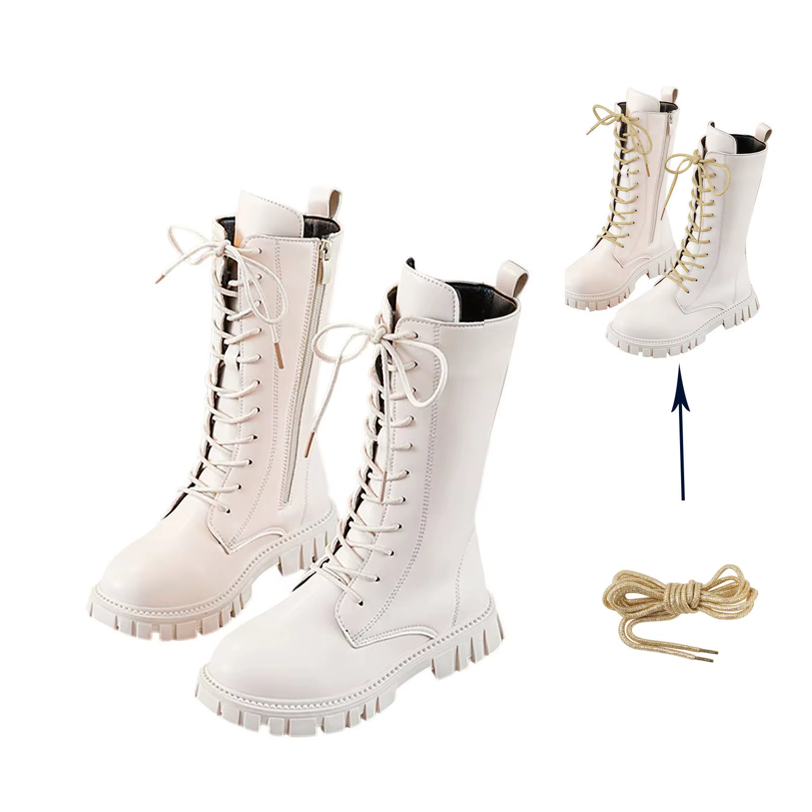Bottes d'hiver antidérapantes pour adolescentes, bottines gothiques Punk, usage quotidien, bottes de