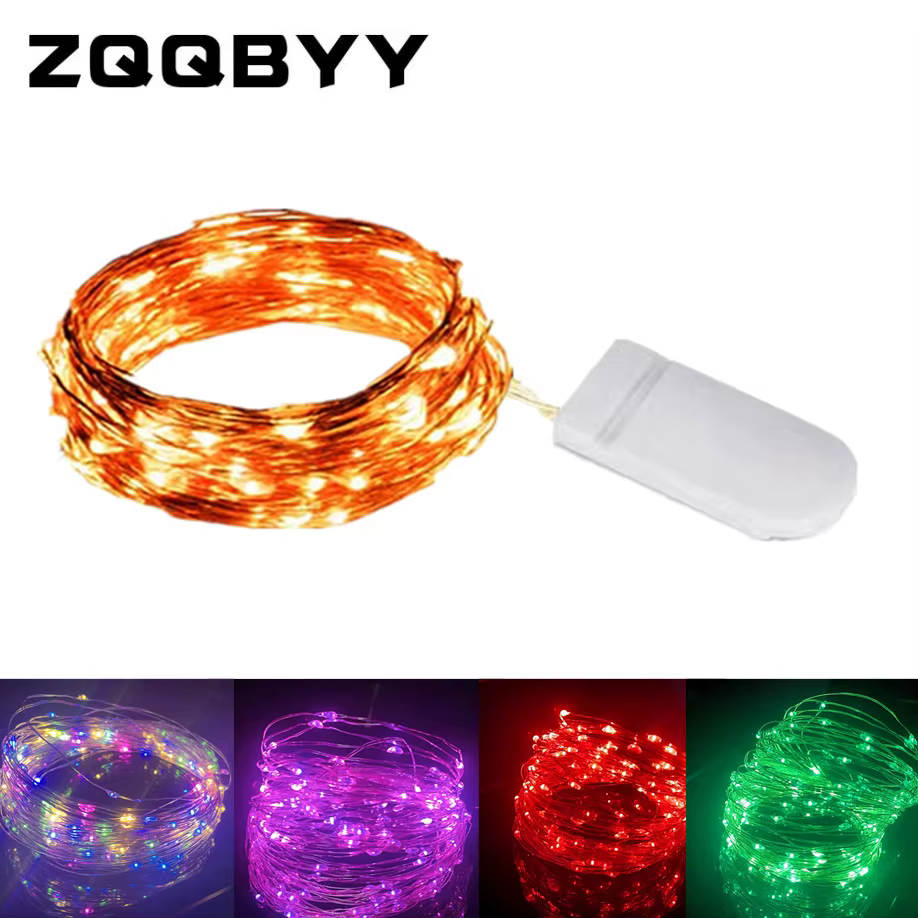 Mini guirxiété lumineuse LED étanche dégradée, fil de cuivre, veilleuse, mariage, fête de Noël, 1m,