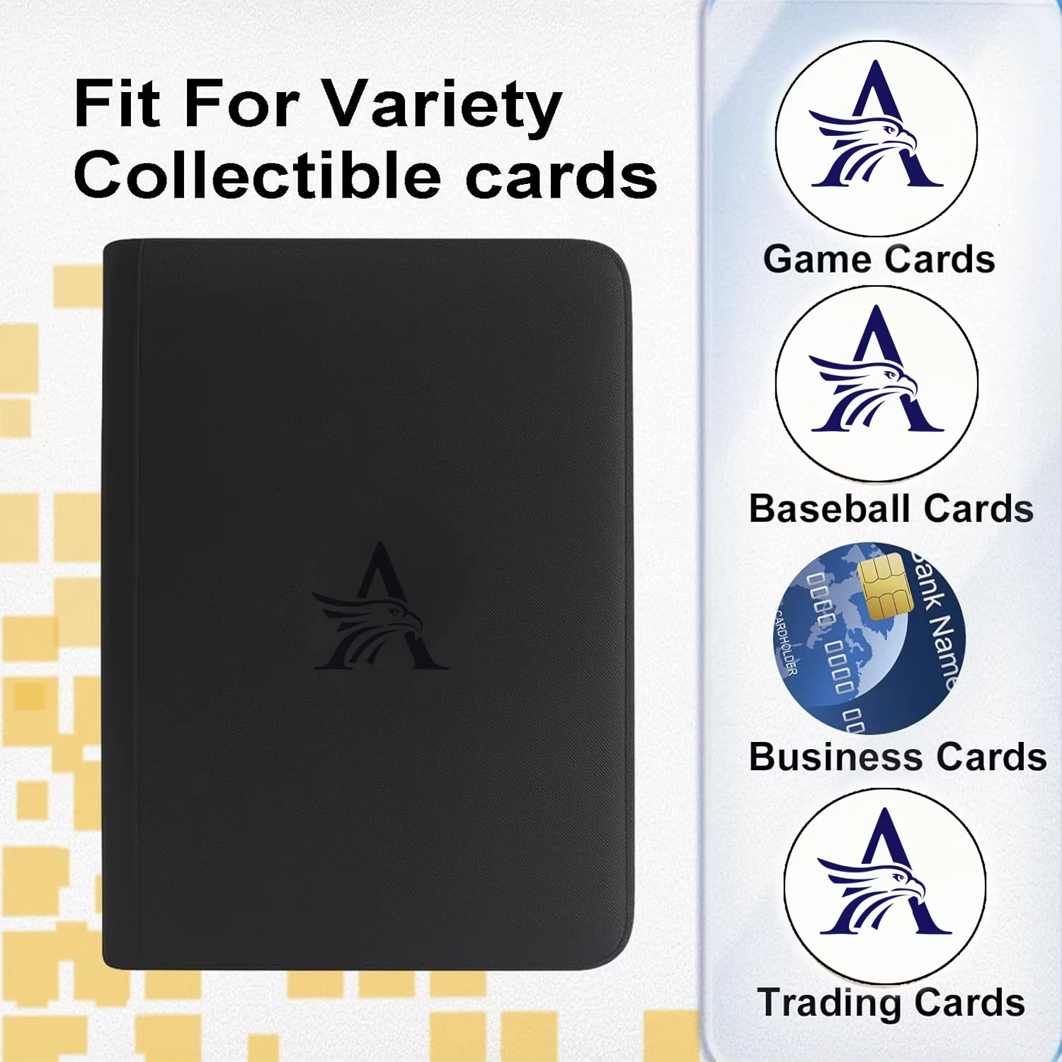 Classeur de cartes à collectionner premium à 9 pochettes, classeur de collection en PU à 720 pochett
