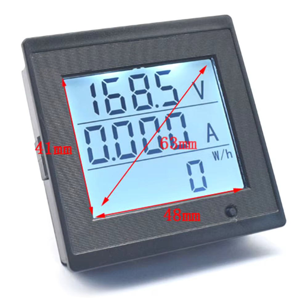 Compteur de courant de tension DC 6-200V 20A, affichage numérique LCD, consommation d'énergie, impéd