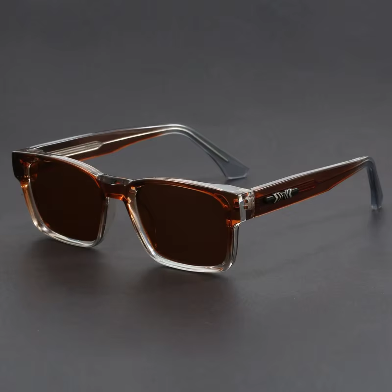 Lunettes de soleil anti-UV à monture carrée noire et imprimé léopard, style rétro et tendance, pour 