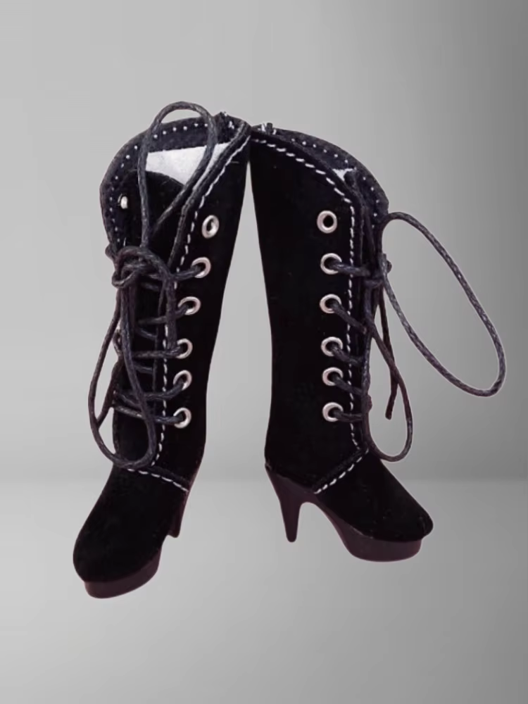Tilda 2.5 cm Mini poupée bottes pour Blythe poupées jouet, jolies chaussures à talons hauts pour Azo