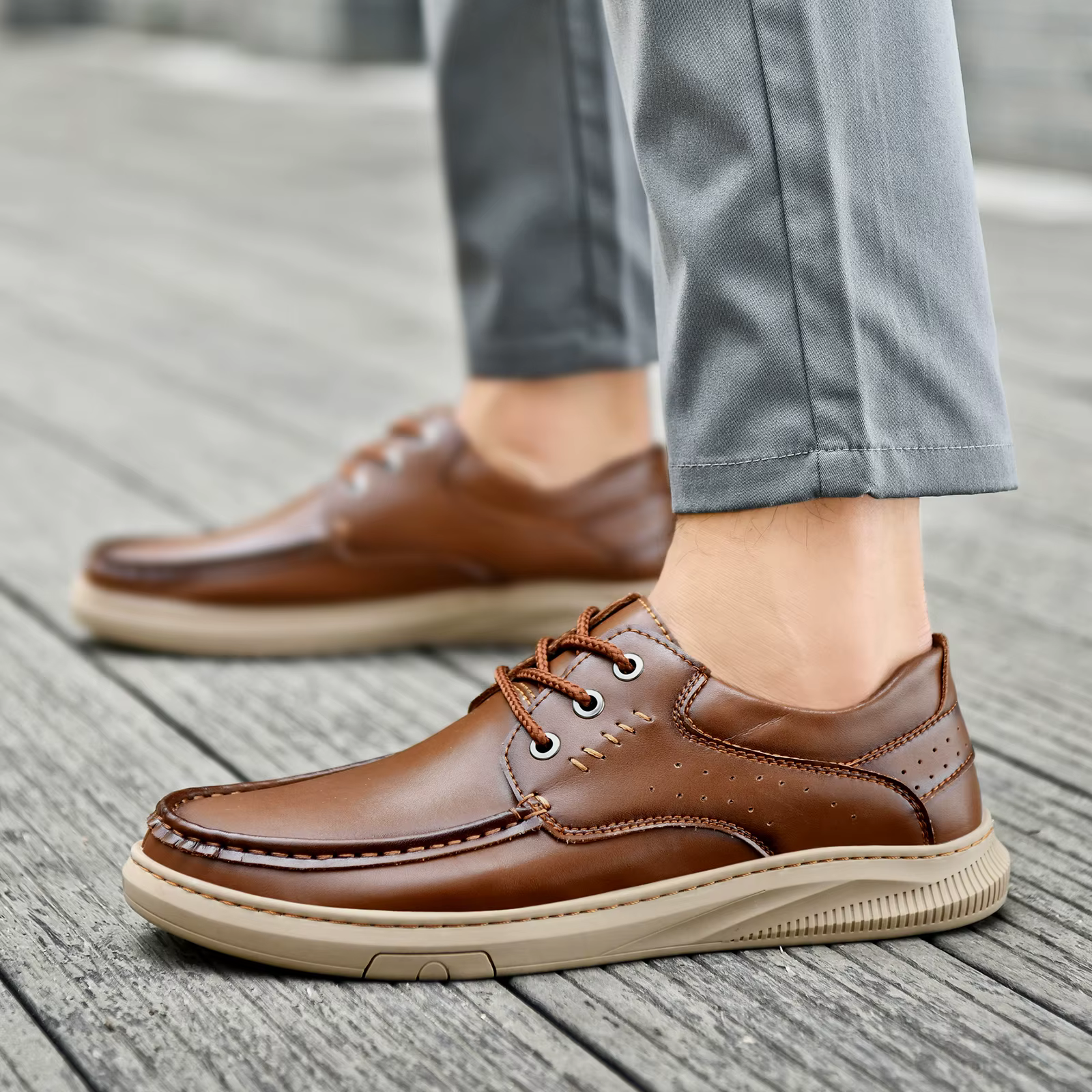 Chaussures décontractées pour hommes quatre saisons nouvelles chaussures en cuir de réunion d'affair