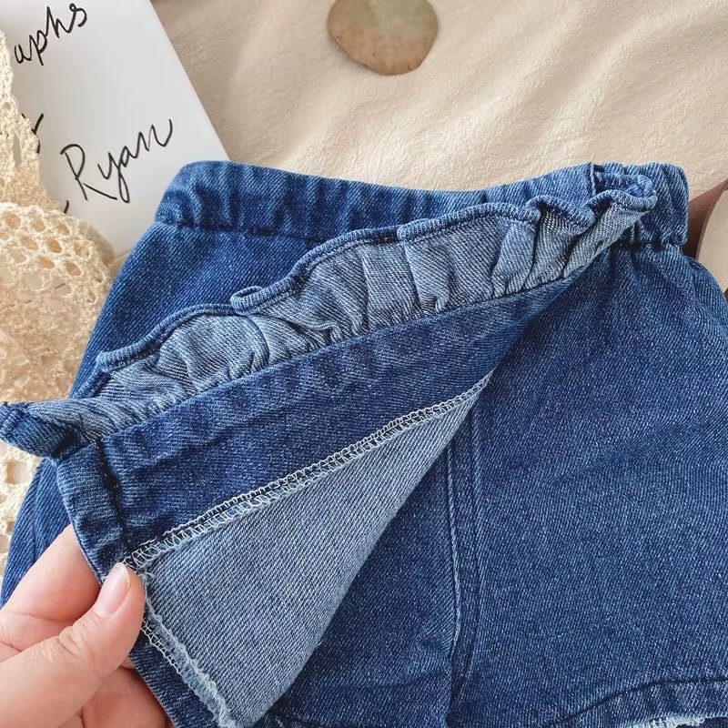 MILANCEL-Ensemble de vêtements d'été pour enfants, 2 pièces, haut amissié + short en jean, style fin