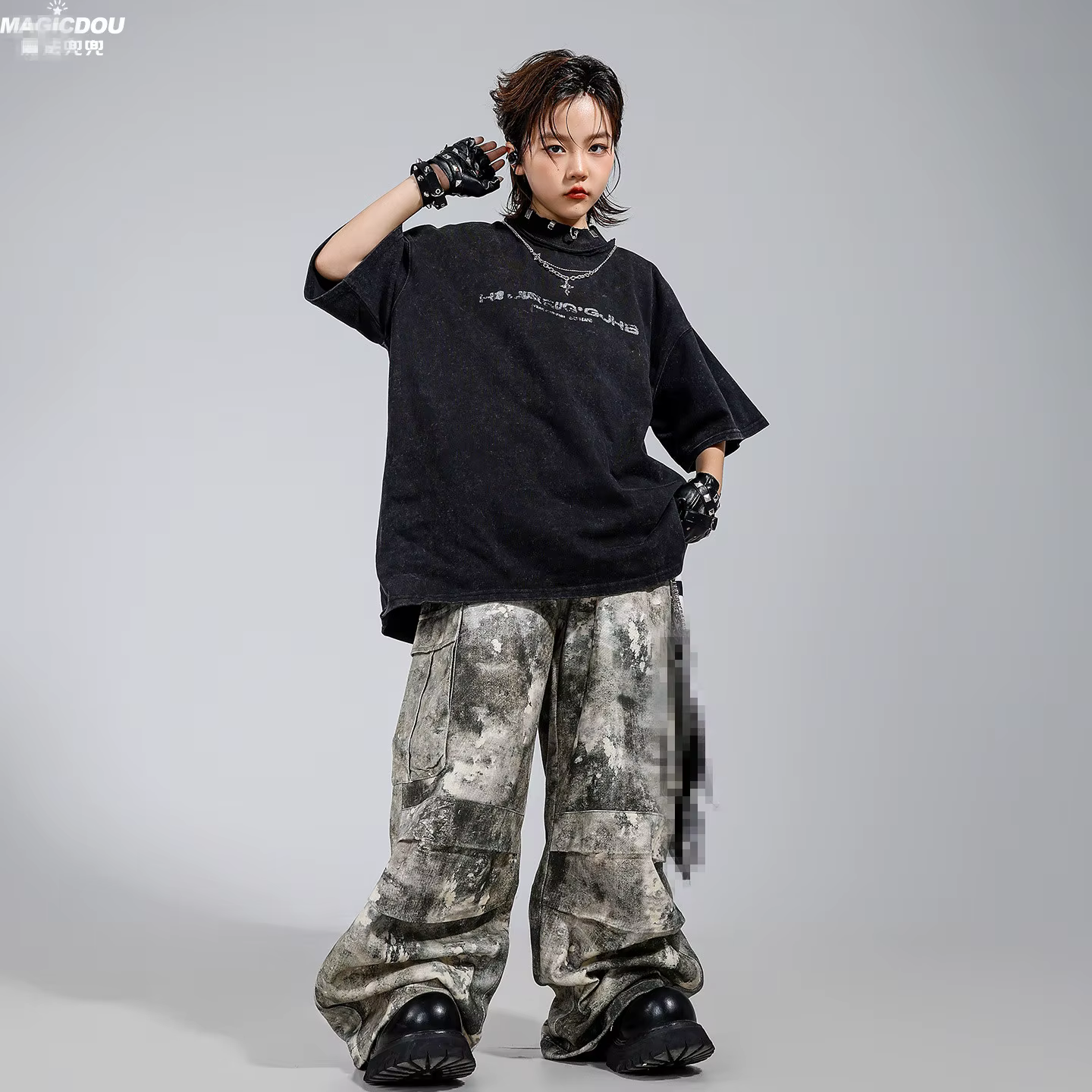 Ensemble de tenue de danse pour enfants, style hip-hop, streetwear, jazz, unisexe, pour spectacle, v