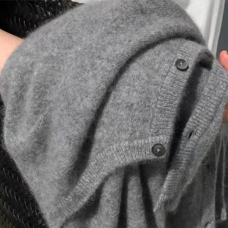 Cardigan tricoté à manches longues pour femme, haut Vintage Y2k, coréen, mode automne-hiver, col ron