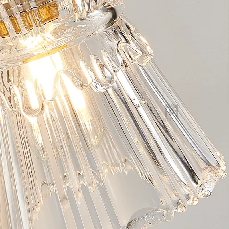 Vintage Noridc ondulations verre suspension lampe chambre salle à manger cuisine rétro pendentif lum