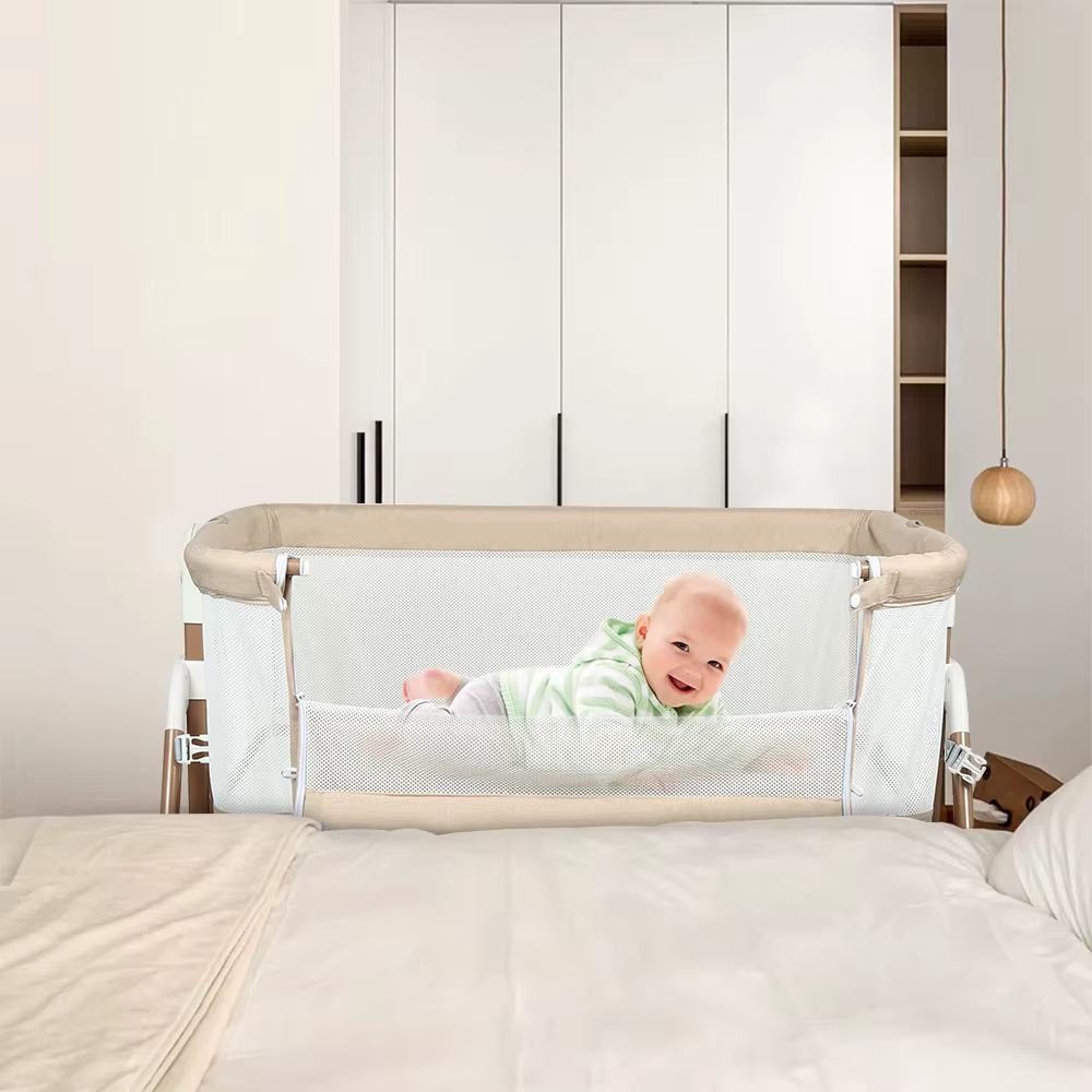 Lit bébé 3 en 1, lit bébé, bascule bébé, lit de voyage bébé avec matelas, couffin avec 6 hauteurs, f
