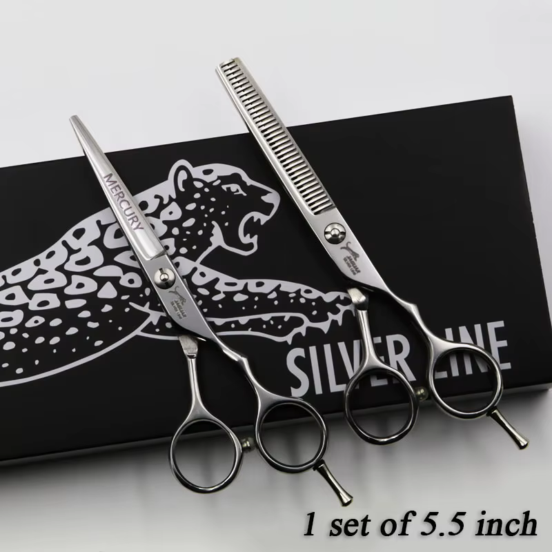 Ciseaux à cheveux professionnels 5/5,5/6/6,5 pouces – Kit de coiffure de haute qualité (ciseaux de c