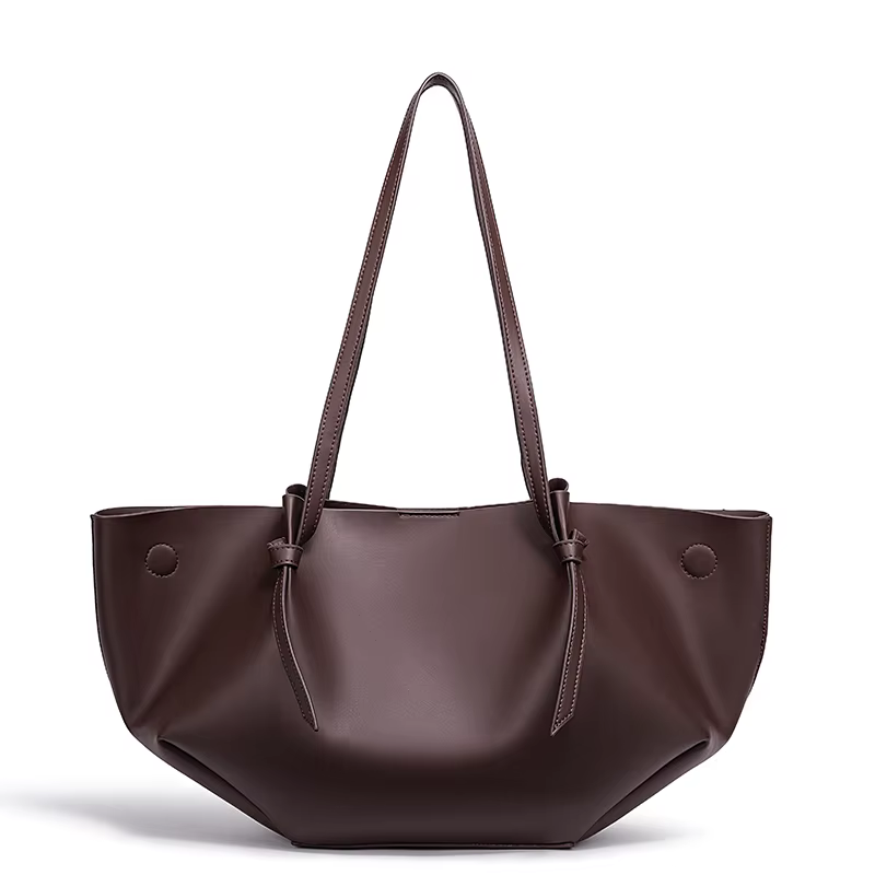 Sac fourre-tout pour femme de grande capacité, sac à main à bandoulière plissé doux avec un petit sa