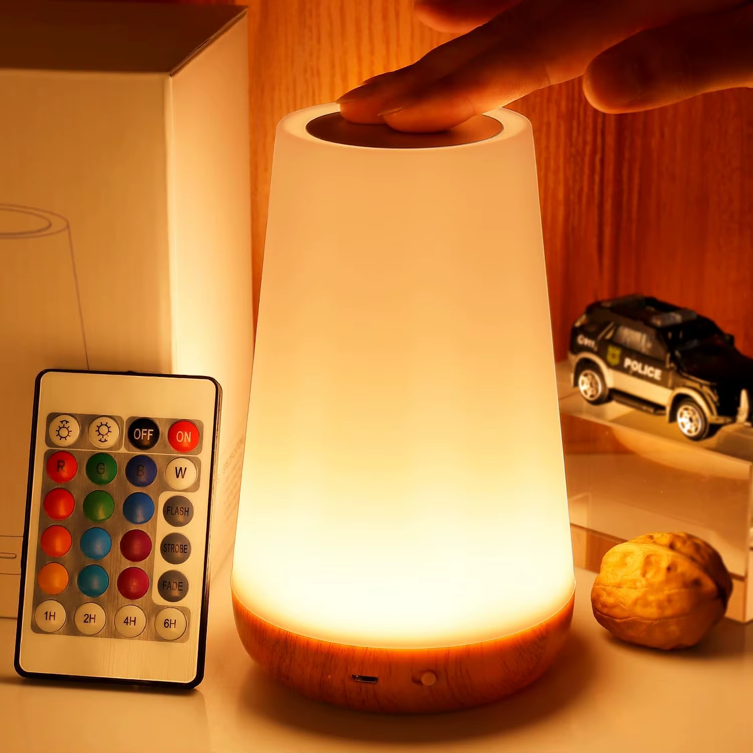 13 couleurs changeantes veilleuse télécommande tactile USB Rechargeable RGB lampe de nuit lampe à in