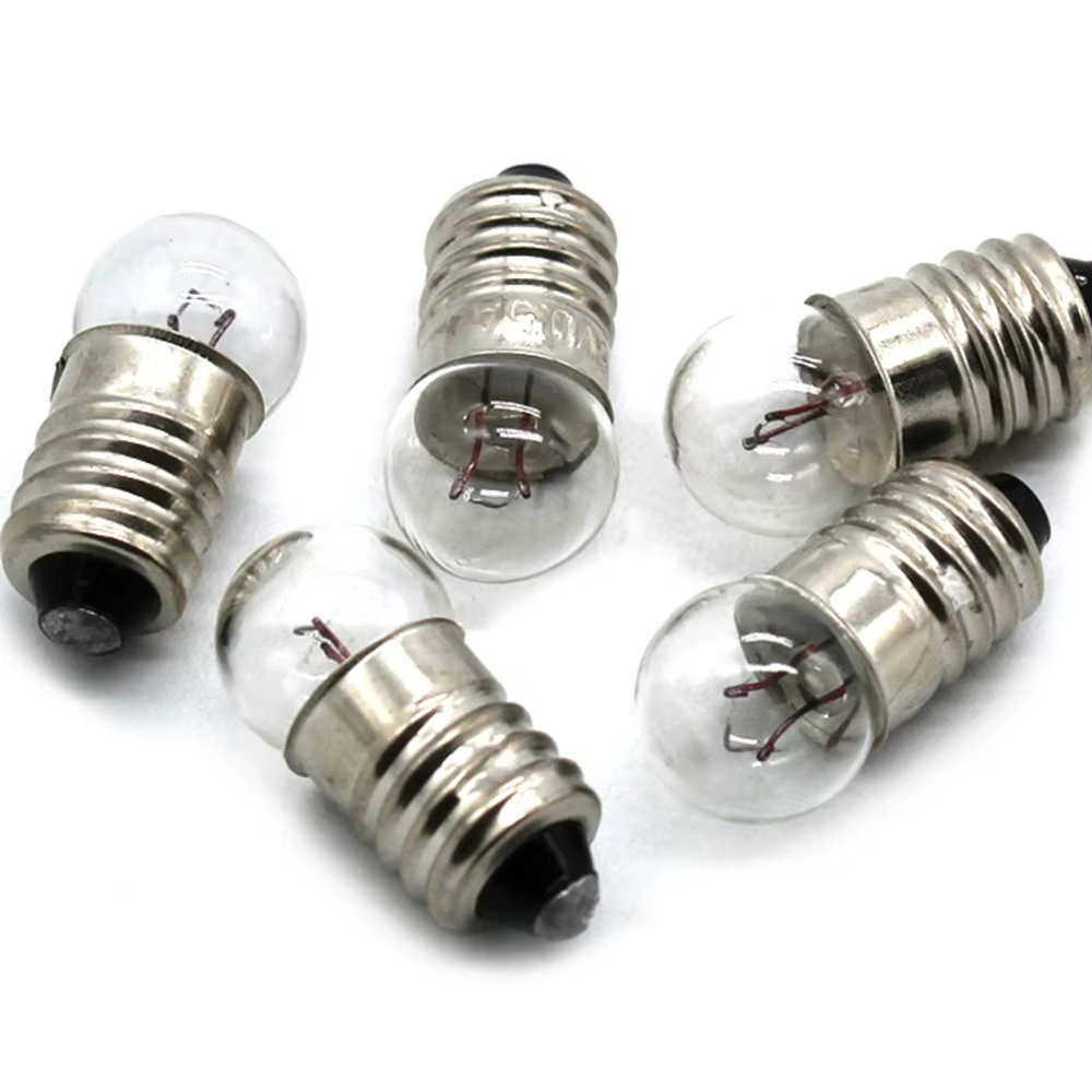 2 pièces 2.5V 3V 3.8V 6V petites ampoules électriques support d'ampoule rond lampe de Base bricolage