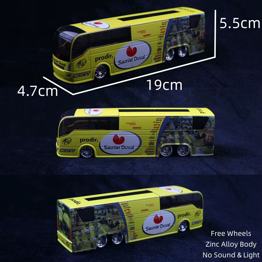 Bus jouet de luxe 1:50 pour garçon, modèle en métal moulé sous pression pour enfants, son Miniature,