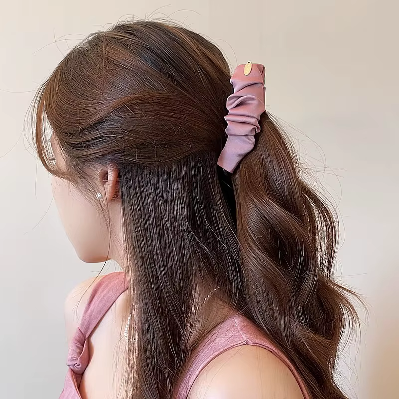 Pince à cheveux banane en Satin pliable, style coréen élégant, solide, pour femmes et filles, orneme
