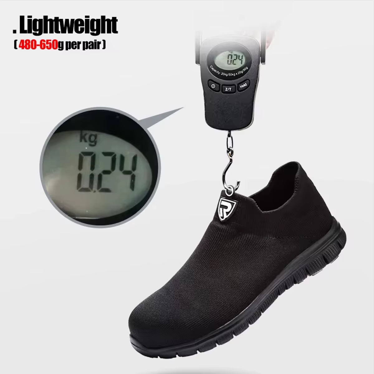 LARNMERN chaussures de sécurité pour hommes bout en acier chaussures antidérapantes léger respirant 