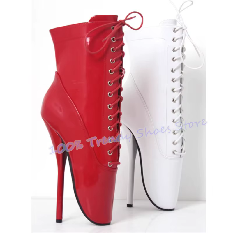 Bottines à lacets sexy pour femmes, talon super haut de 18 cm, chaussures de danse sur barre, chauss