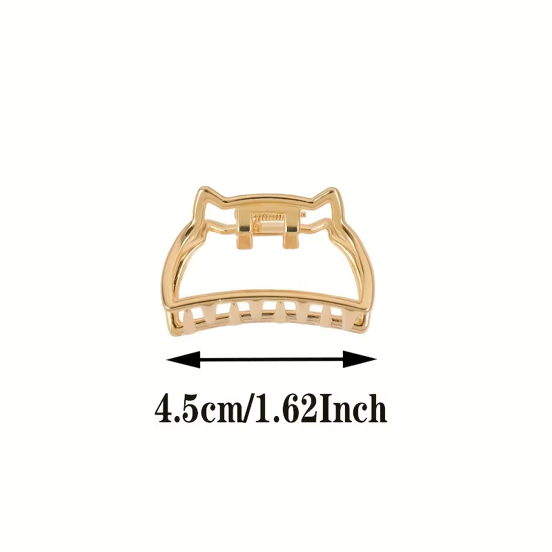Mode Simple antidérapant Mini coeur creux pinces à cheveux en métal or géométrique frange Barrettes 