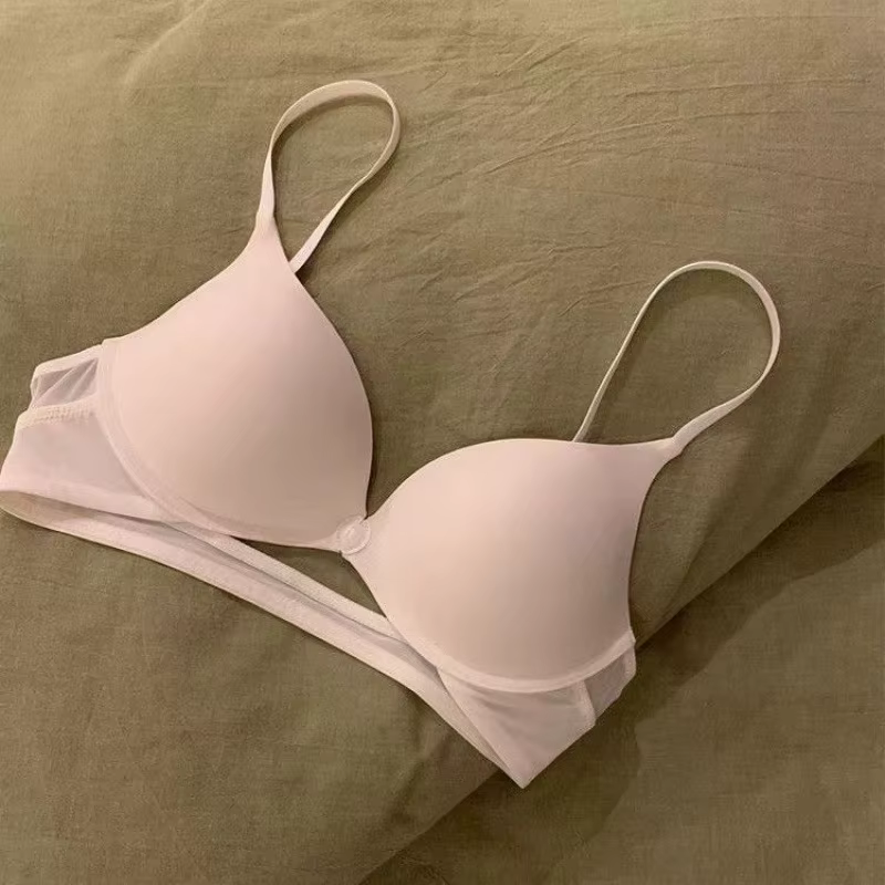 Soutien-gorge push-up à fermeture avant pour femme, dos en U, sans couture, sans armatures, ultra-fi