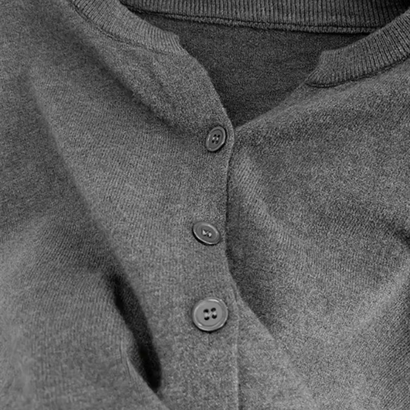 Nouvelle Collection 2026 – Pull court en cachemire tricoté molletonné pour femme, col rond, chaud, s