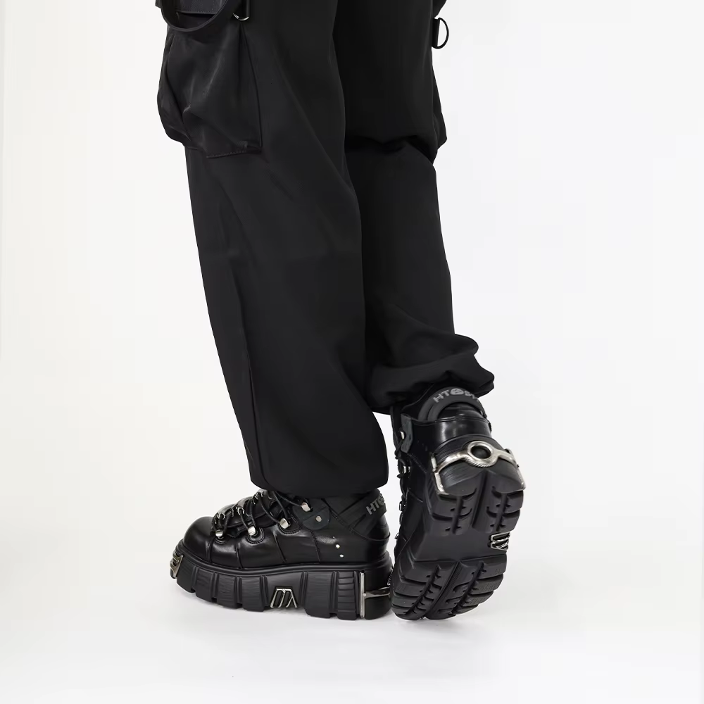 Chaussures à lacets pour femmes, nouveau Style Punk, hauteur du talon de 6CM, chaussures à plateform