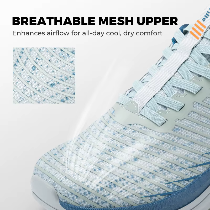 FitVille Chaussures de marche pour hommes à coupe large, respirantes, légères, avec absorption des c