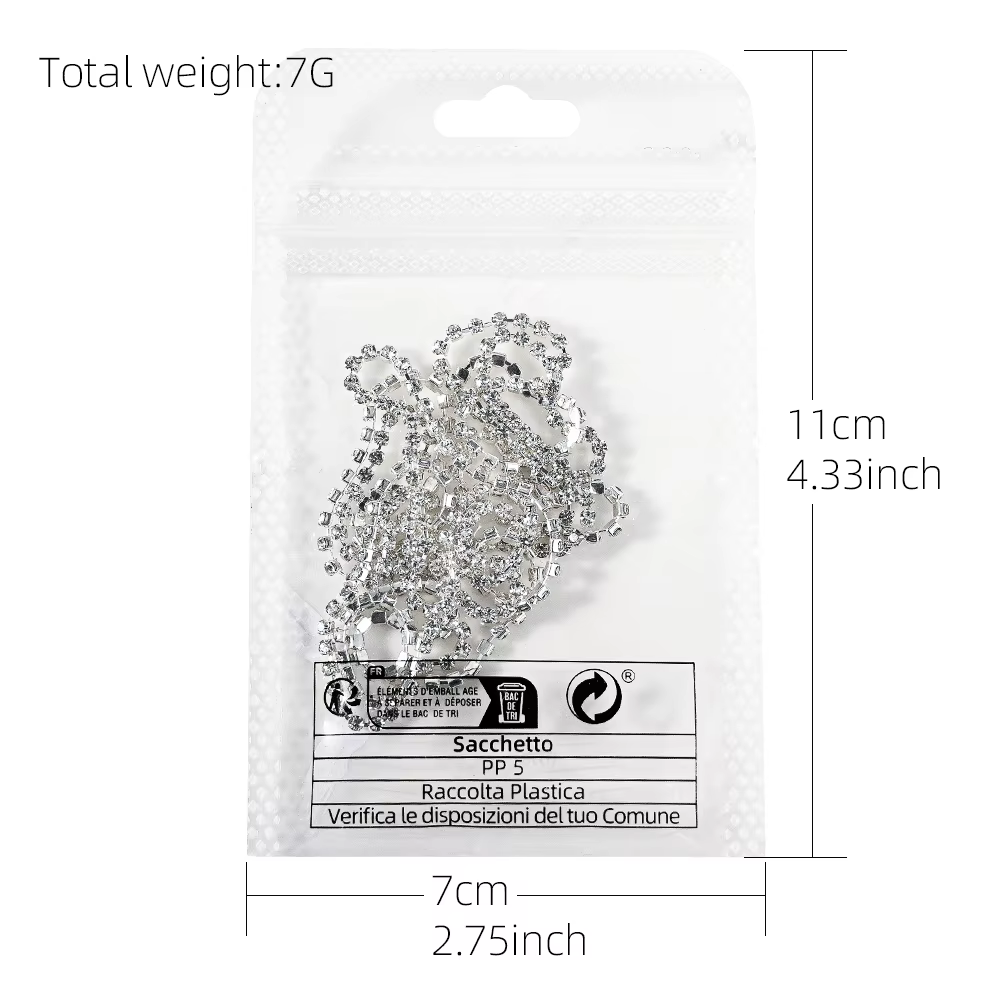 Chaîne de cristal de luxe longue 100/50cm, breloques pour ongles, 1.5/2mm, brillant clair/AB diamant