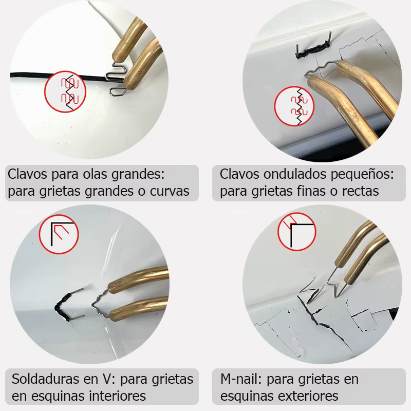 Torche de réparation de pare-chocs, soudeur en plastique, agrafeuse à chaleur, Kit de réparation de 