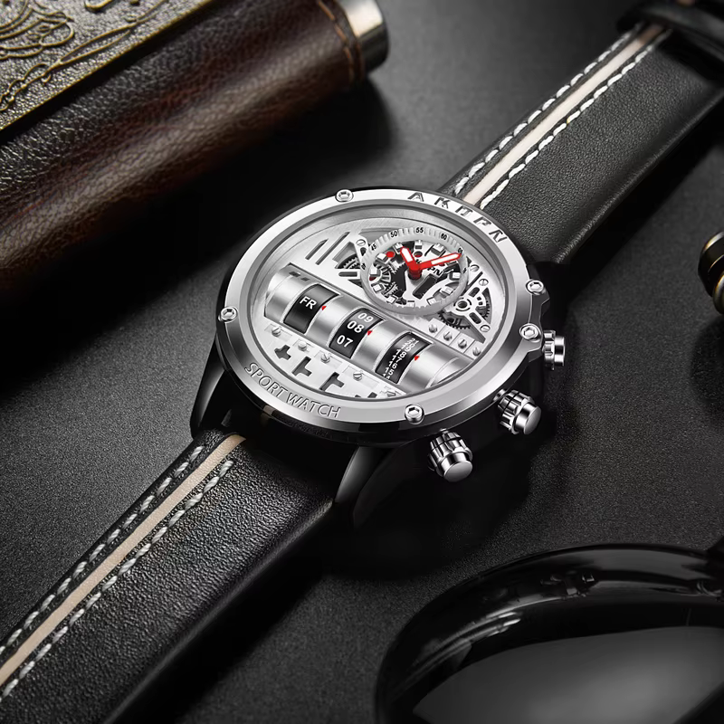 Montre à Quartz électronique de luxe pour hommes montres d'affaires hommes créatifs montre-bracelet 