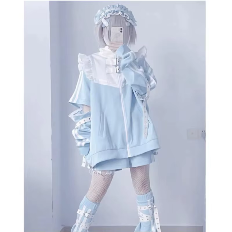 vêtements d'extérieur,pull hiver femme,stitch disney Sweats à capuche patchwork Stitch pour femmes,