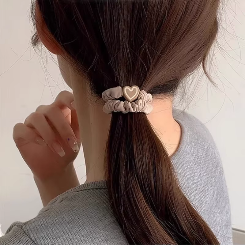 Lot de 10 élastiques à cheveux en cuir pour femme, pour queue de cheval haute, accessoires capillair