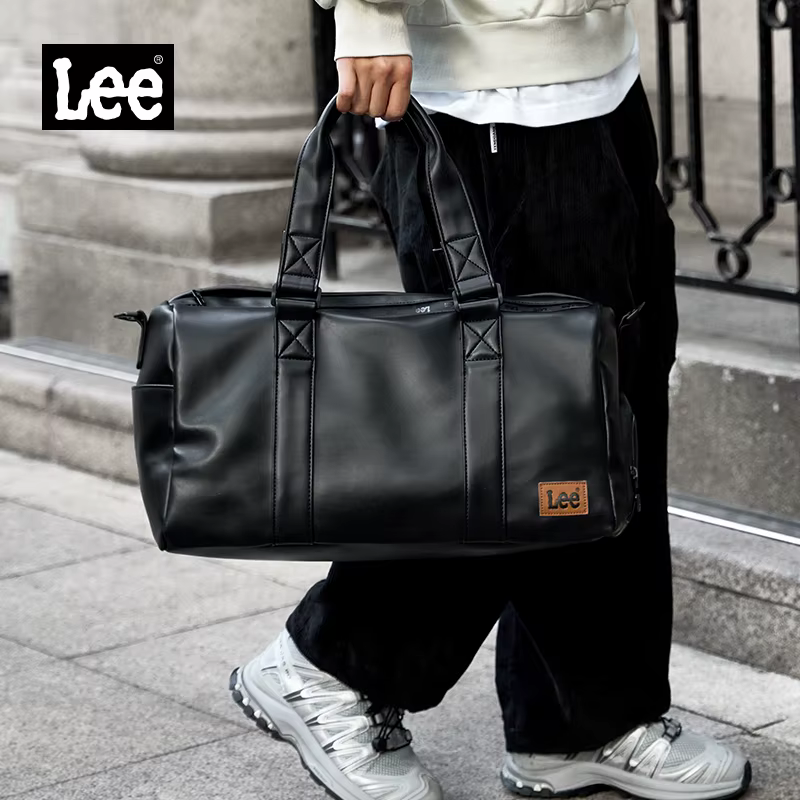 LEE – sac polochon de voyage en cuir imperméable de haute qualité, compartiment à chaussures sec et 