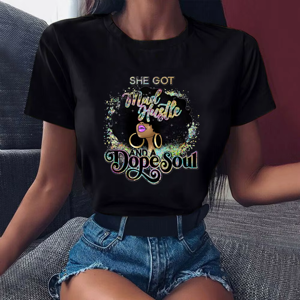 T-shirt magique Black Girl, I am Melanin Queen Graphic Tees, Afro American Tees, Black Veves Matter