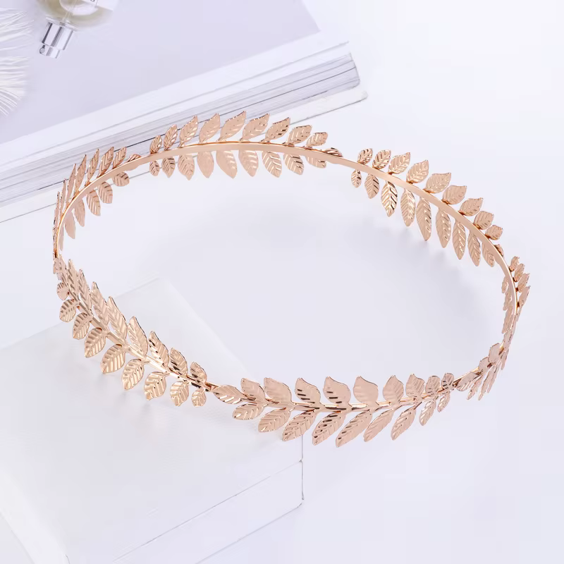 Couronne de déesse grecque dorée, couronne de Laurel, bandeau feuille d'or pour hommes, accessoires 