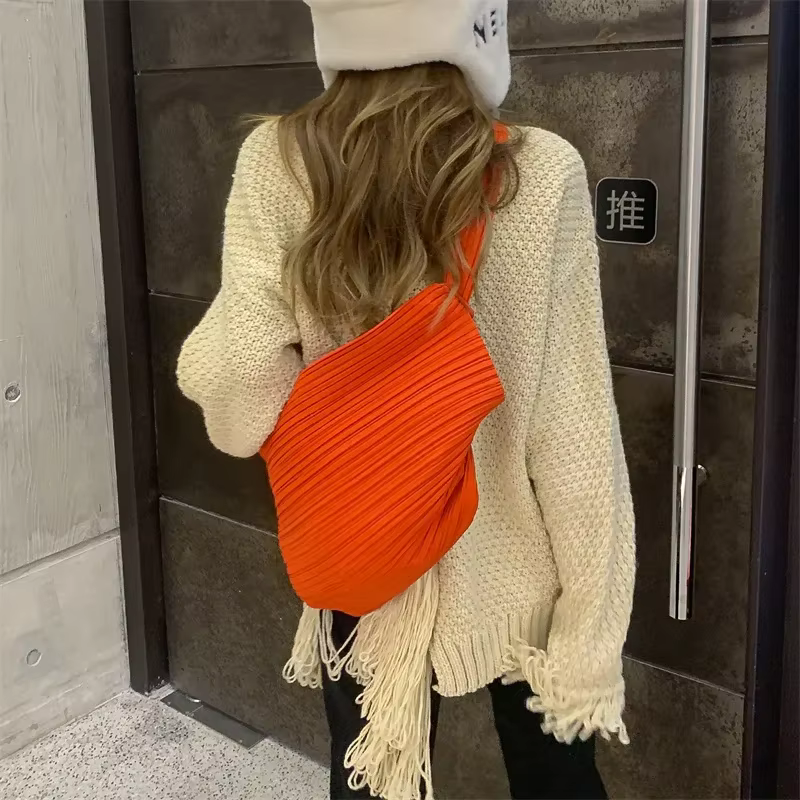 YUDX-Sac plissé de grande capacité pour femme, sac à bandoulière, rétro, simplicité, lancé, nouveau 