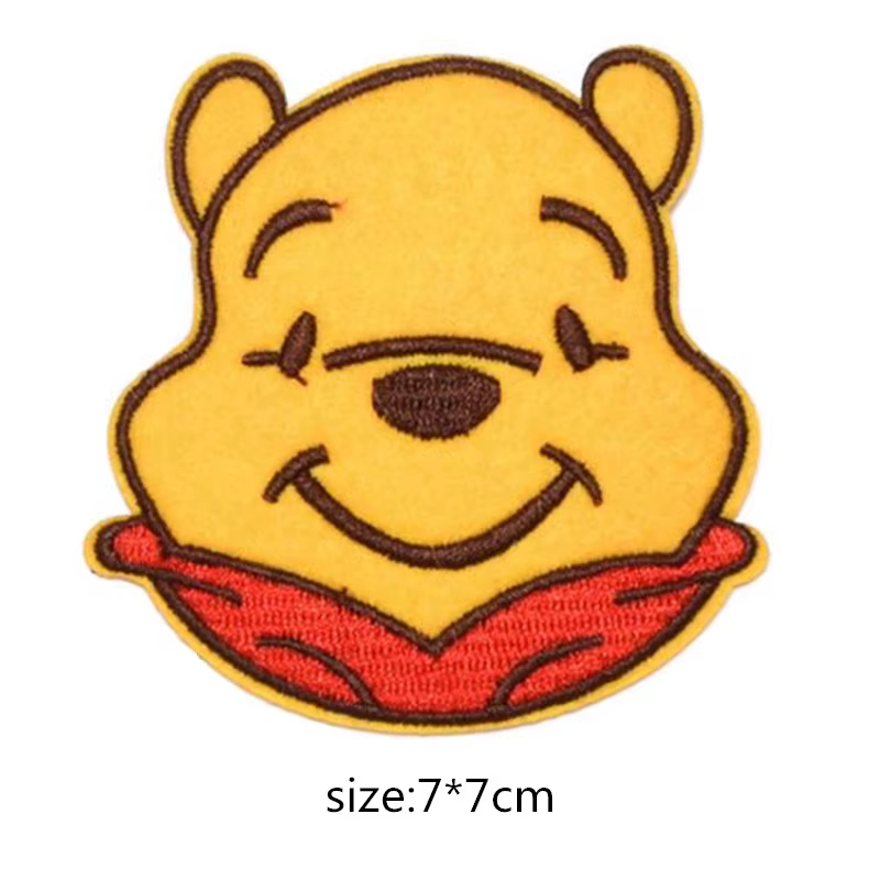 Badge ours mignon brodé Winnie the Poo, 1 pièce, grand Patch en peluche, accessoires pour vêtements,