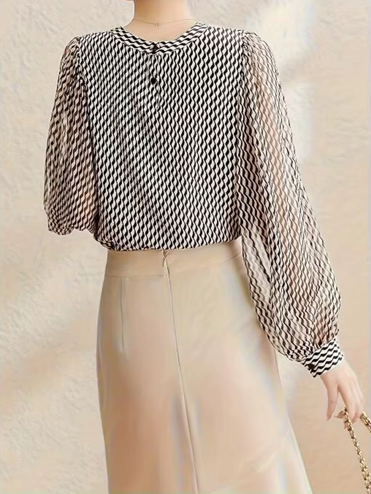 Printemps été chemises en mousseline de soie élégantes femmes Blouses pour un Look Chic mode dames h